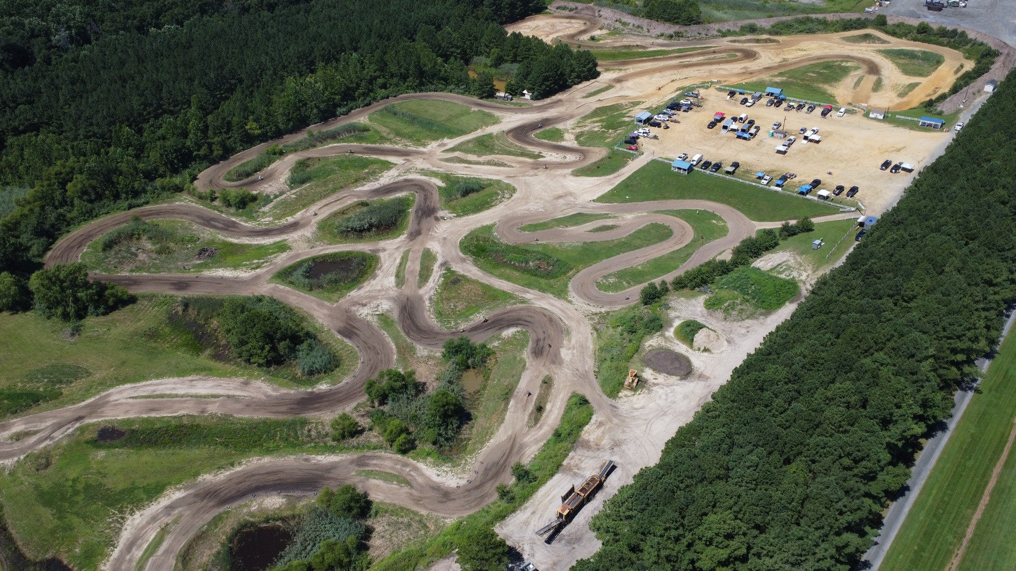 Aerial view of The Landing MX Park track